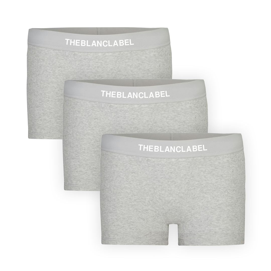 THEBLANCLABEL 輕透平口內褲3件組 灰色