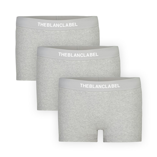 THEBLANCLABEL 輕透平口內褲3件組 灰色